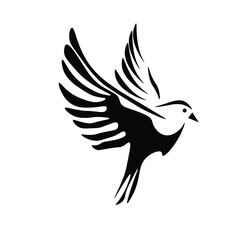 Logo flying bird Royalty Free Vector Image