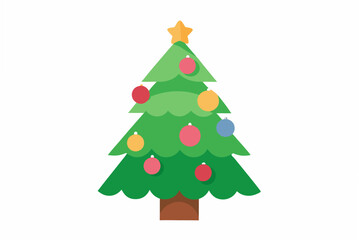 christmas tree isolated on white