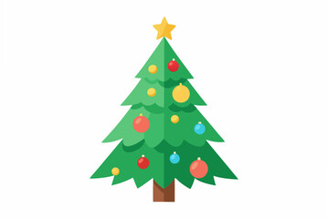 christmas tree isolated on white background