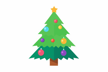 christmas tree on white