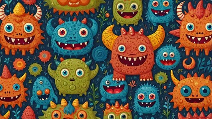 pattern with monsters