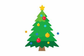 christmas tree isolated on white