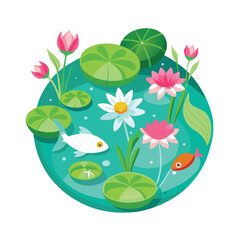 Mughal Garden vector illustration