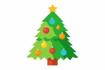 christmas tree on white