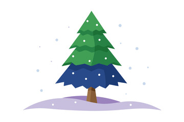 christmas tree in snow