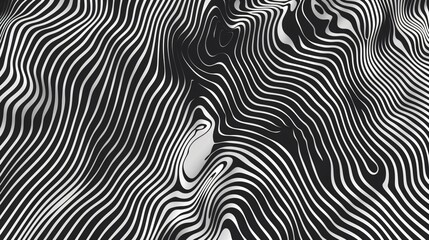 Elegant Linear Texture Abstract Relief on Black Background Image