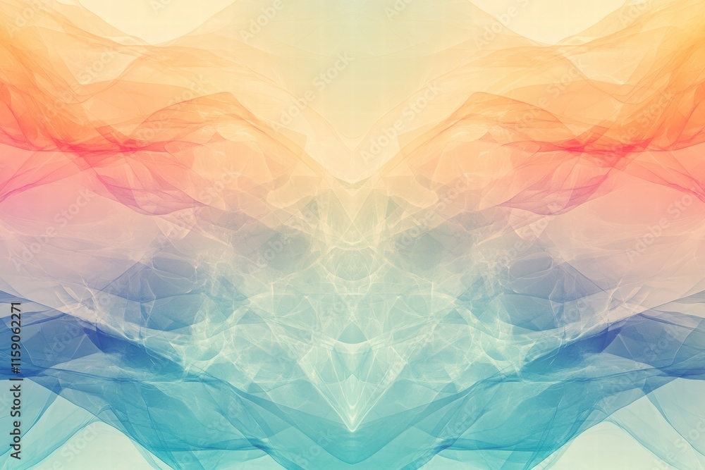 Poster Colorful abstract fractal patterns with vibrant swirls and fluid designs offering a creative backdrop for text. Generative AI
