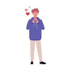 019 - Character stand with heart