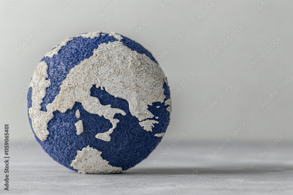 Poster a futuristic 3d rendering of a globe with 