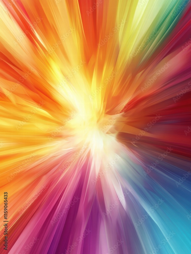 Aufkleber Vibrant explosion of colors with space for text and creative mock up design possibilities. Generative AI