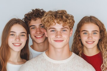 A group of individuals with diverse appearances and styles posing together, celebrating individuality and collective identity