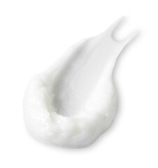 Sample of cosmetic product isolated on white, top view