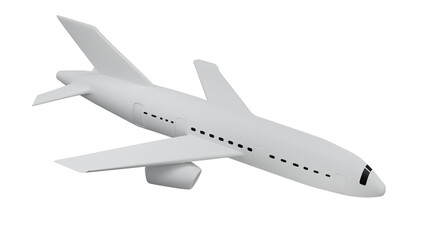3D Airplane Model on a Transparent File, Representing Travel, Aviation, and Global Connectivity