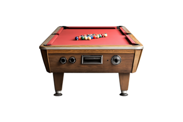 Bumper Pool Table Isolated on Transparent Background PNG Image.