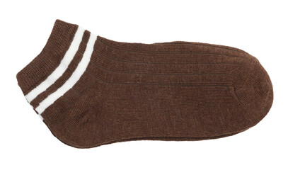 Pair of soft socks isolated on white, top view