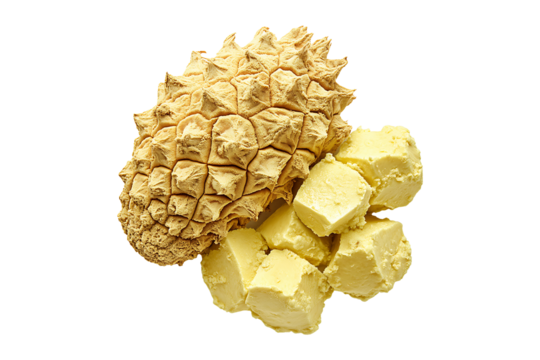 Custard Apple Powder Isolated on Transparent Background PNG Image.