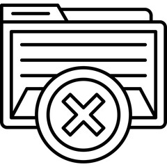 Fototapeta premium Delete Folder Icon