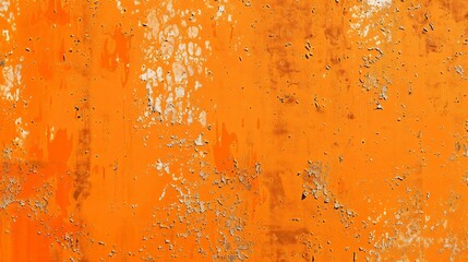 Vibrant Orange Concrete Wall Texture Background for Design Projects