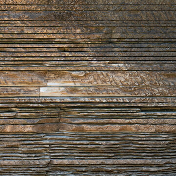 Rock varve in Brazil. Layer sedimentary rock