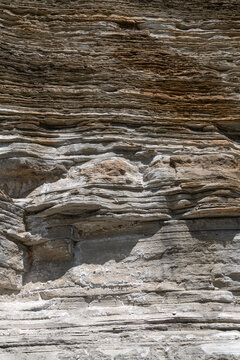 Rock varve in Brazil. Layer sedimentary rock