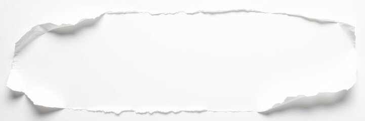 Obraz premium Torn piece of paper with circular hole, revealing white background, paper tear, copyspace, damaged