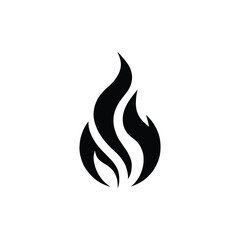 Fire Logo vector illustration isolated on white background.