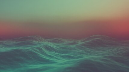 Ethereal waves blend with soft hues, creating tranquil oceanic a