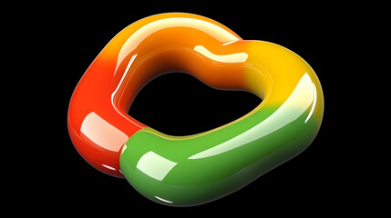 Colorful 3D Heart Abstract Background