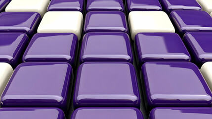 Fototapeta premium Purple and White 3D Block Abstract Background