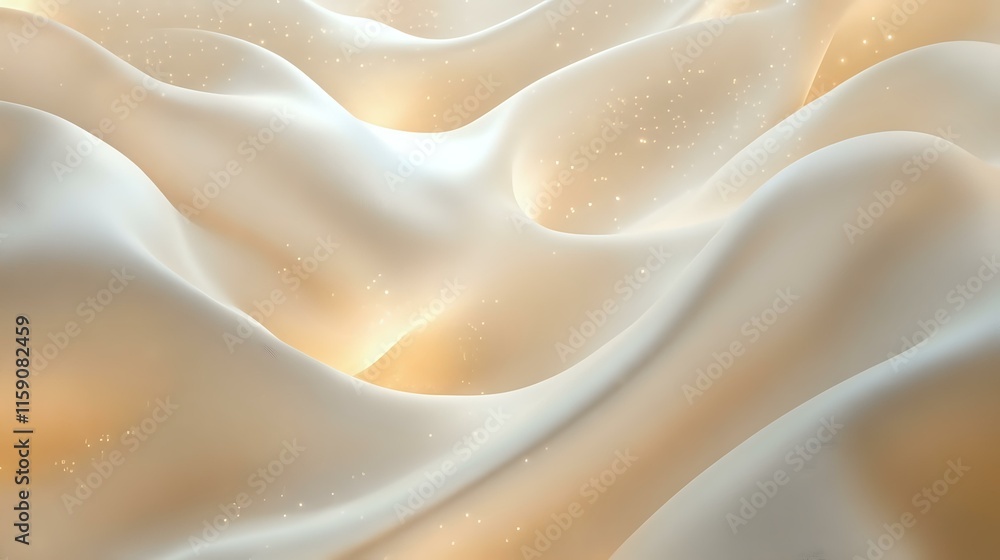 Poster abstract background in warm beige with subtle textured patterns and glowing light spots creating a c