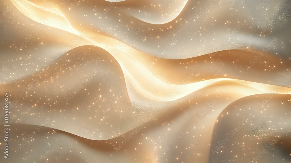 Poster abstract background in warm beige with subtle textured patterns and glowing light spots creating a c