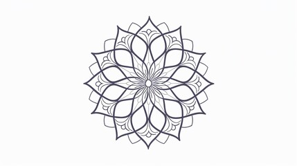 Elegant Floral Mandala Coloring Worksheet with Minimalist Design