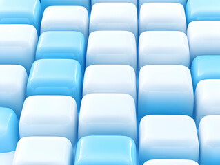 Naklejka premium Abstract 3D Blue White Cubes Background
