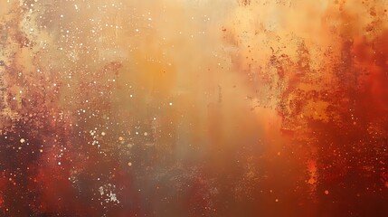 Fototapeta premium Abstract background in warm sienna tones with textured gradients and glowing sparkles creating a rustic charm