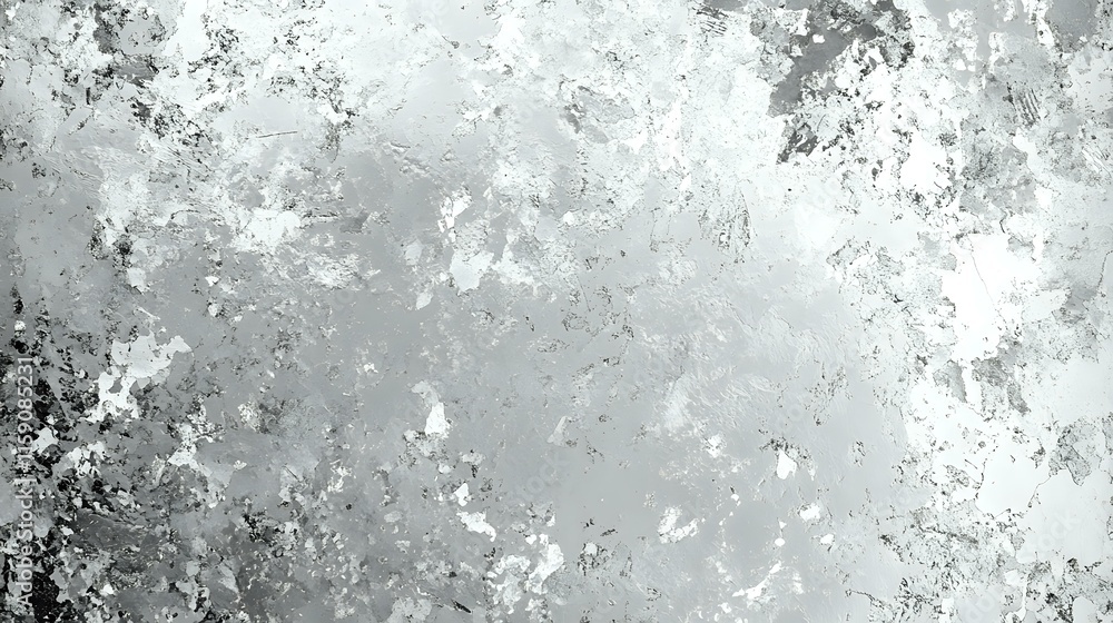 Poster abstract background with monochromatic silver hues and shimmering metallic effects creating a sleek 