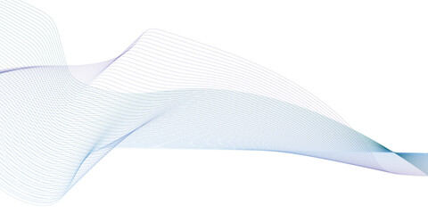 Abstract wave element for design. Wave with lines created using blend tool. Curved wavy line, smooth stripe. Vector illustration of wavy lines. 