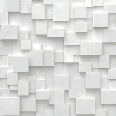 Obraz premium White 3D Cube Abstract Background