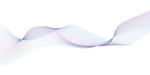 Wave with lines created using blend tool. Curved wavy line, smooth stripe. Vector illustration of wavy lines. 