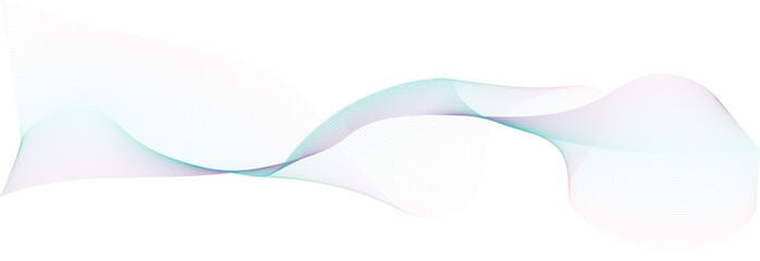 Abstract wave element for design. Stylized line art background. Digital frequency track equalizer. Wave with lines created using blend tool. Vector illustration. 