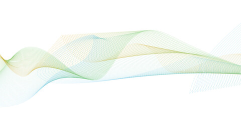 Abstract wave element for design. Digital frequency track equalizer. Stylized line art background. Vector illustration.