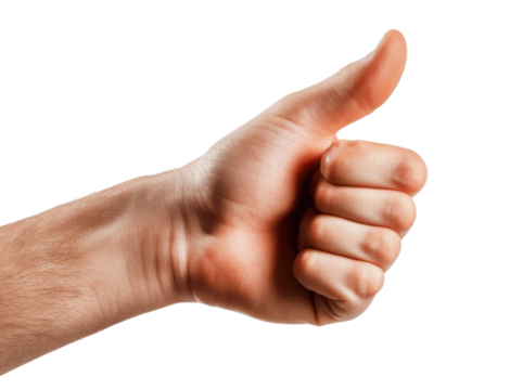 A single hand raised with a waving gesture, isolated on a white background for a friendly, casual look