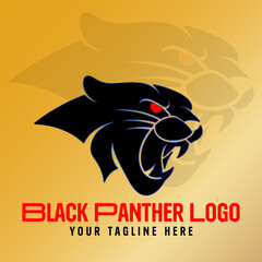 Black Panther Logo 01 Black Panther Logo Mascot: Powerful Vector Illustration for Sport and E-Sport Teams
