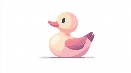 Rubber Duck Vector Isolated Illustration - Realistic Yellow Bath Toy Clip Art