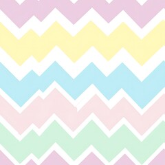 Soft pastel rainbow chevron background seamless pattern