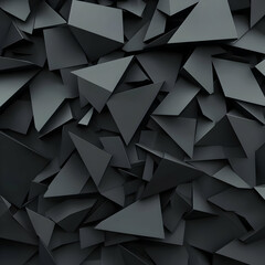 Fototapeta premium Dark 3D Abstract Background of Geometric Shapes