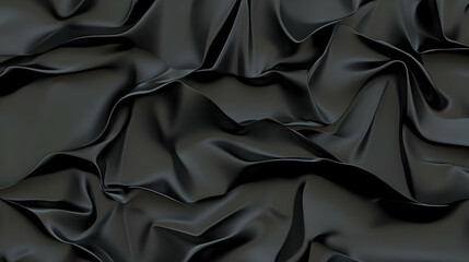 Obraz premium Dark Draped Fabric 3D Illustration
