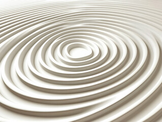 Abstract 3D White Concentric Circles Background