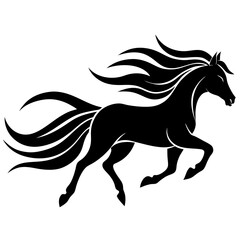 silhouette of a horse