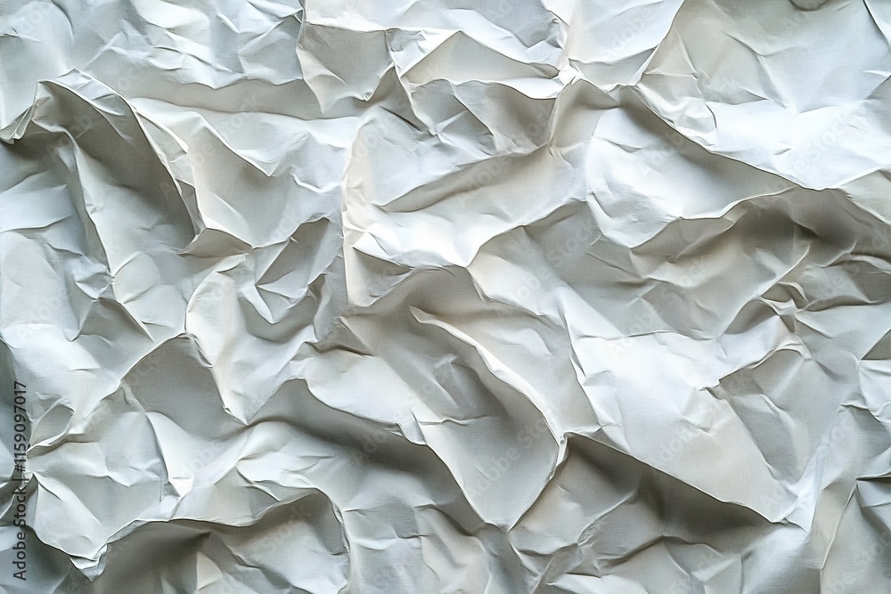 Poster crumpled paper texture showcases intricate patterns and layered