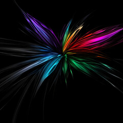 Obraz premium Abstract Rainbow Burst Illustration